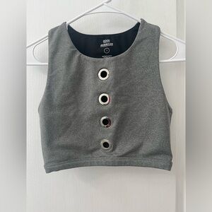 Good American Crop Gray Tank (Size 2)